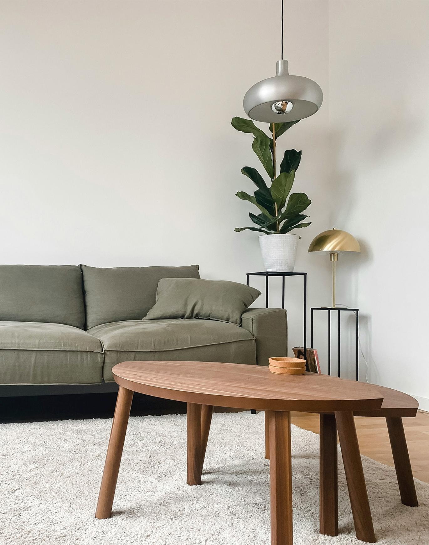 a living room with a couch and a coffee table